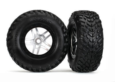 Komplettrad, 2,2"/3,0", SCT S1 (Ultra-Soft) / SCT mattchrom-schwarz, TSM (2WD/4WD hinten) (2 Stück)