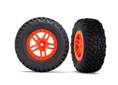 Komplettrad, 2,2"/3,0", SCT / SCT Split-Spoke orange, TSM (2WD hinten, 4WD v/h) (2 Stück)
