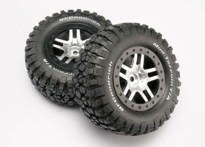 Komplettrad, 2,2"/3,0", Goodrich / S-Spoke chrom-schwarz (2 Stück)