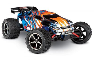 E-Revo 4x4 orange RTR +12V-Lader+Akku 1/16 4WD Racing Truck Brushed