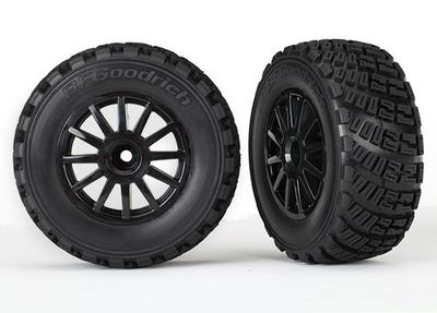 Komplettrad, 2,2" / 3,0", BFGoodrich Rally (Schotter) / Rally schwarz (2 Stück) TSM