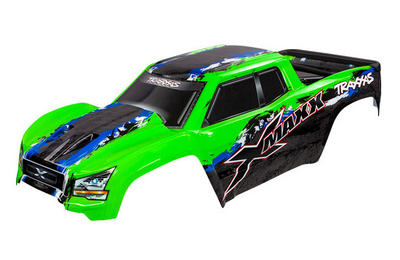 Karosserie, XMAXX grün mit Aufkleber