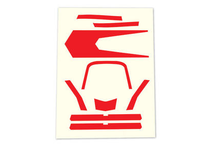 Dekorbogen (high visibility), rot