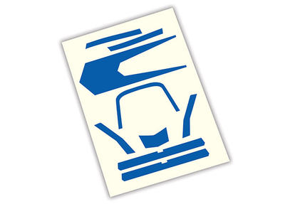 Dekorbogen (high visibility), blau