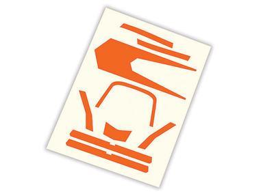 Dekorbogen (high visibility), orange