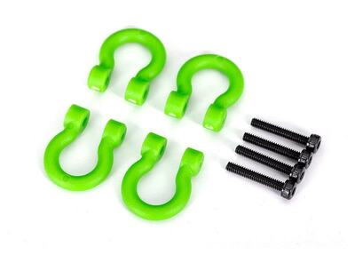 Bumper D-Rings, grün (v/h) TRX-4/6 (4 Stück)