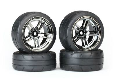 Komplettrad, 1,9", Response / Split-Spoke schwarz-chrom 2vo/2hi (Ford GT) (4 Stück)