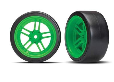 Komplettrad, 1.9", Drift / Split-Spoke grün hinten (2 Stück)