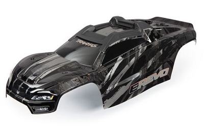 Karosserie, E-Revo schwarz mit Aufkleber