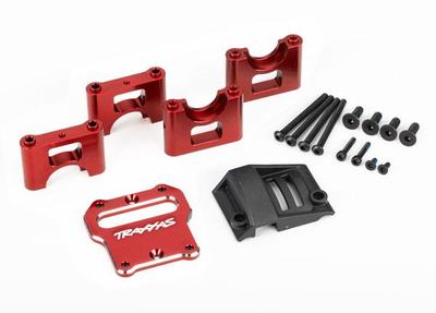 Halter Alu rot Center Diff Sledge