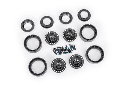 Felge, 1,0", Aluminium Beadlock (4 Stück) schwarz