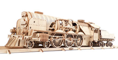 3D Holz Puzzle Bausatz V-Express Lokomotive