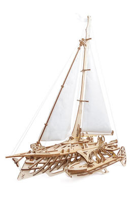 3D Holz Puzzle Bausatz Trimaran Merihobus