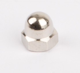 Metall-Hutmutter vernickelt, M3