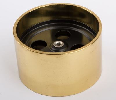 Rad vorne 70 mm, schwarz/messing für D366/396